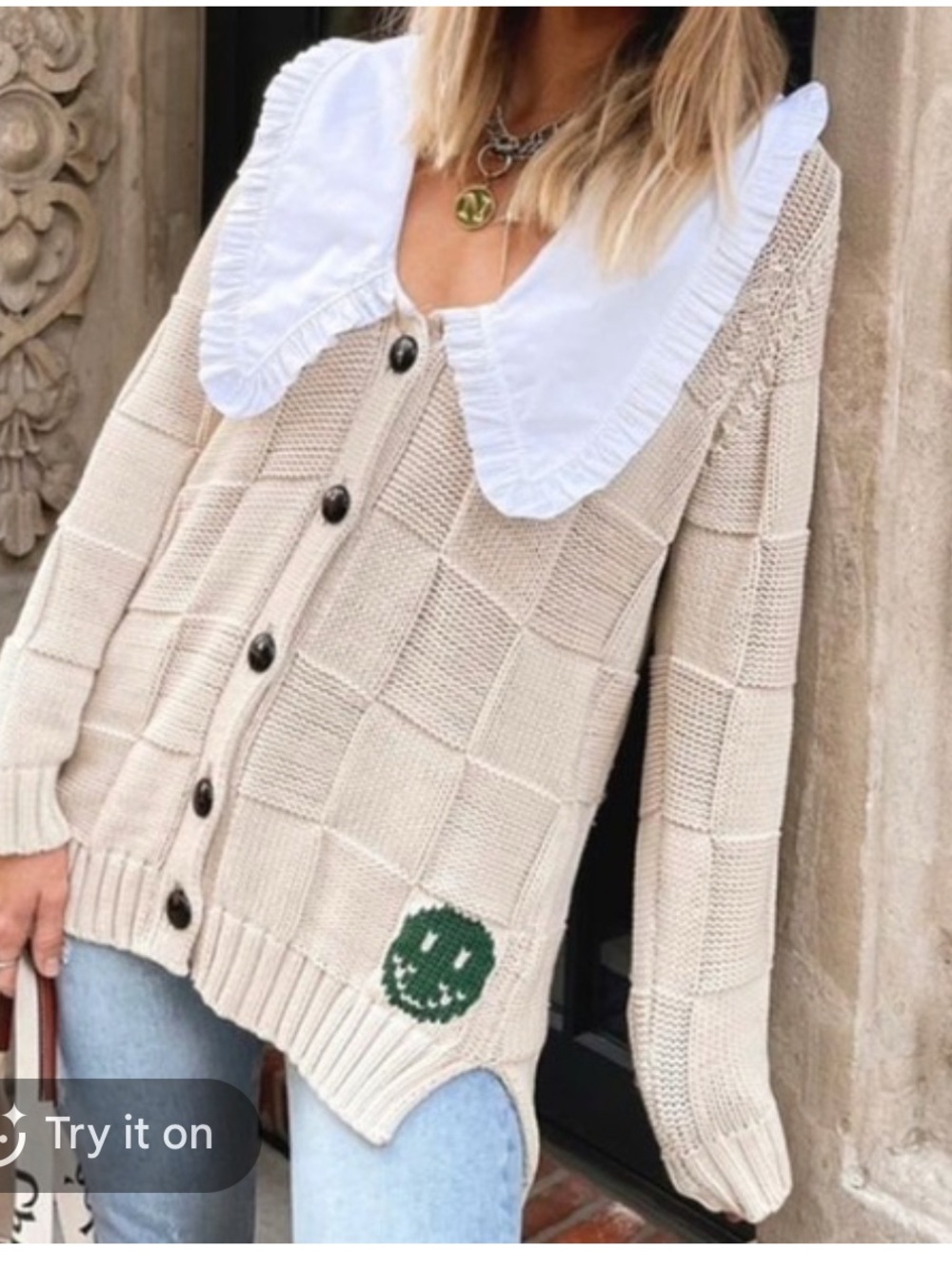 Ganni Smiley Cardigan